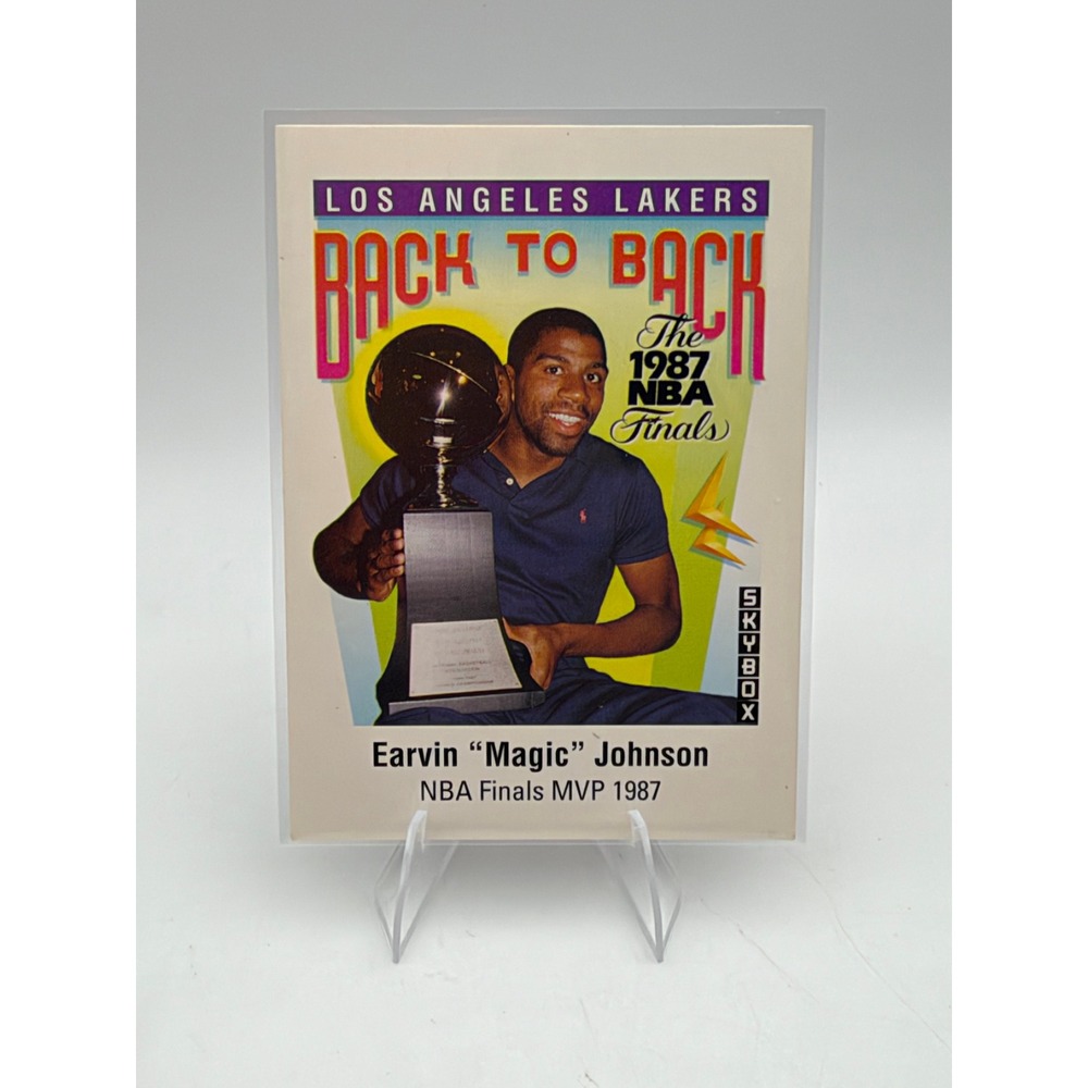 1990 SkyBox Lakers Back to Back Magic Johnson James Worthy MVP Set NM+